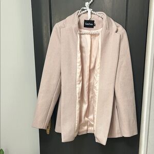 Women's Pink Herringbone Blazer Jacket